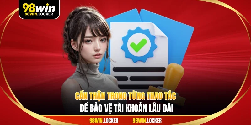 Cẩn thận trong từng thao tác để bảo vệ tài khoản lâu dài
